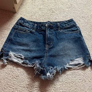 Ripped Jean Shorts